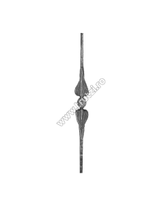 MONTANT DREPT SECT. 16X16MM BATUT, H 900MM, L 75MM