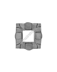 PLACUTA FORJATA PT. BALUSTRADA 110X110MM, GAURA 40X40MM, GR. 8MM