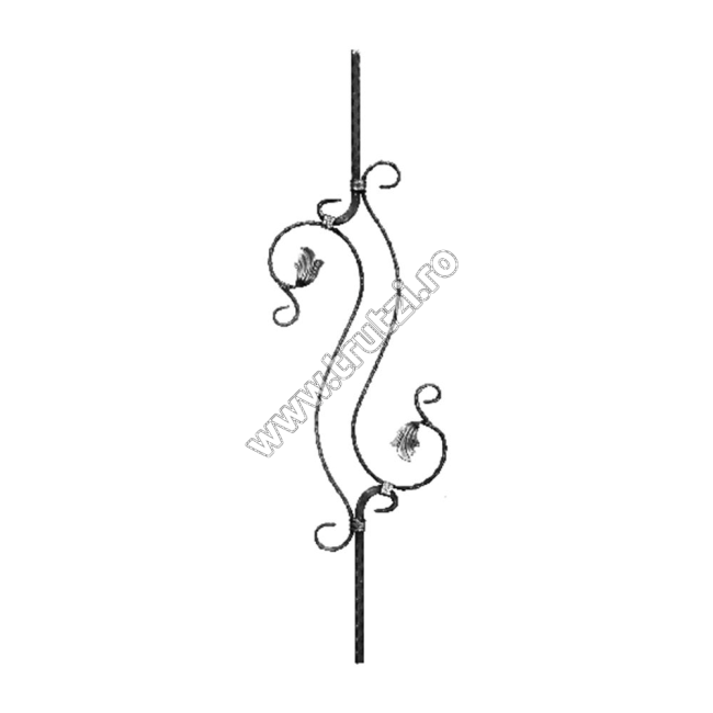 PANOU BALUSTRADA SECT. 12X12MM AMPRENTAT, H 900MM, L 190MM