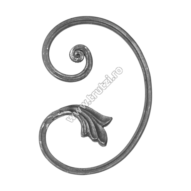 ELEMENT "C" CU FRUNZA ROLUIT, SECT 16X8MM CANELAT, H 195MM, L 135MM