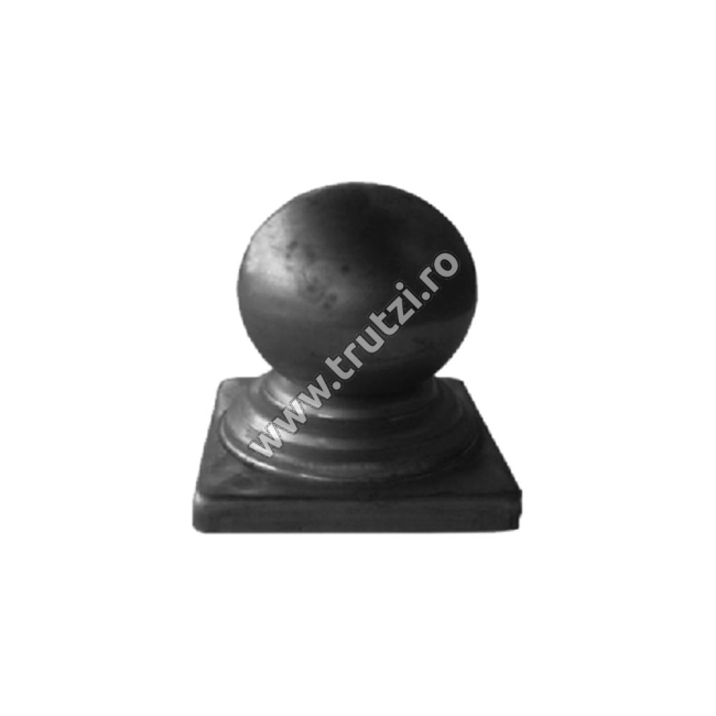 CAPAC PATRAT CU BILA DIN TABLA BAZA 100X100MM, GR. 1MM