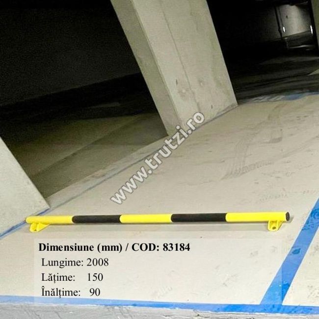 Bariera metalica pentru delimitare (opritor parcare auto) 2008x150x90