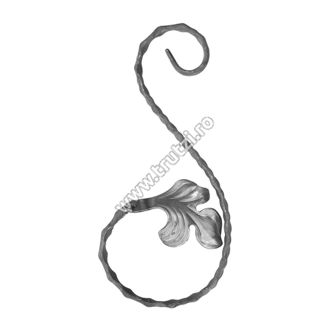 ELEMENT "S" CU FRUNZA SECT. 12X5MM AMPRENTAT, H 250MM, L 115MM