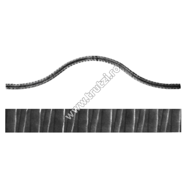 ARCADA "OMEGA" PLASA GARD SECT 30X4 MM AMPRENTAT TRANSVERSAL , H: 230 , L : 2000