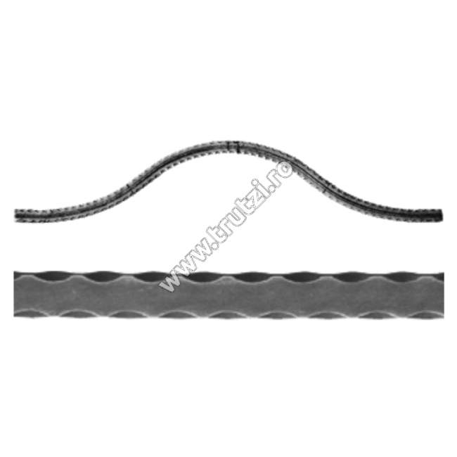 ARCADA "OMEGA" SECT. 25X5MM AMPRENTAT MARGINI, H 210-220MM, L 1000MM