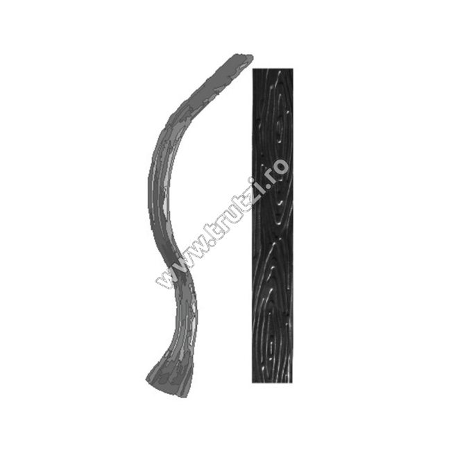 TERMINATIE MANA CURENTA SECT. 40X5MM AMPRENTAT SCOARTA, H 400MM, L 300MM