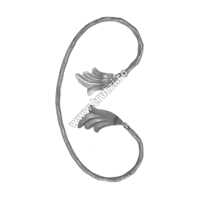 ELEMENT "C" CU FRUNZA SECT. 12X6MM AMPRENTAT, H 200MM ,L 120MM