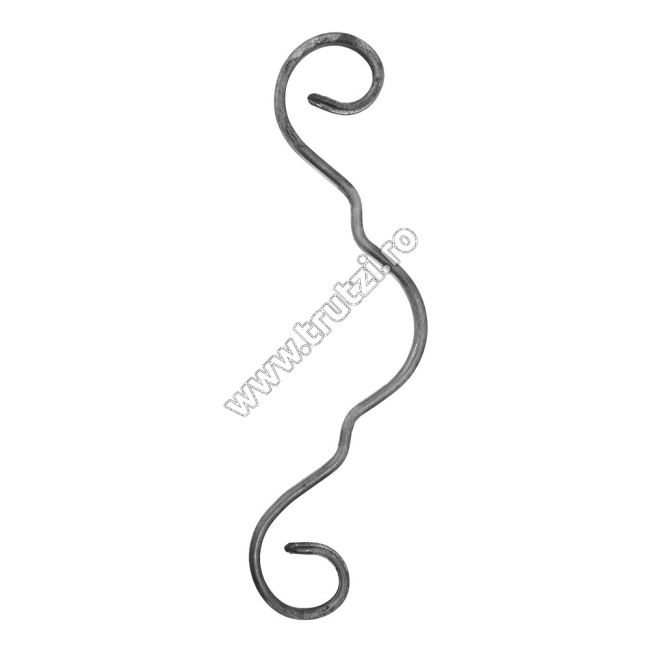 ELEMENT ACOLADA SECT. 12X5MM LIS, H 260MM, L 75MM