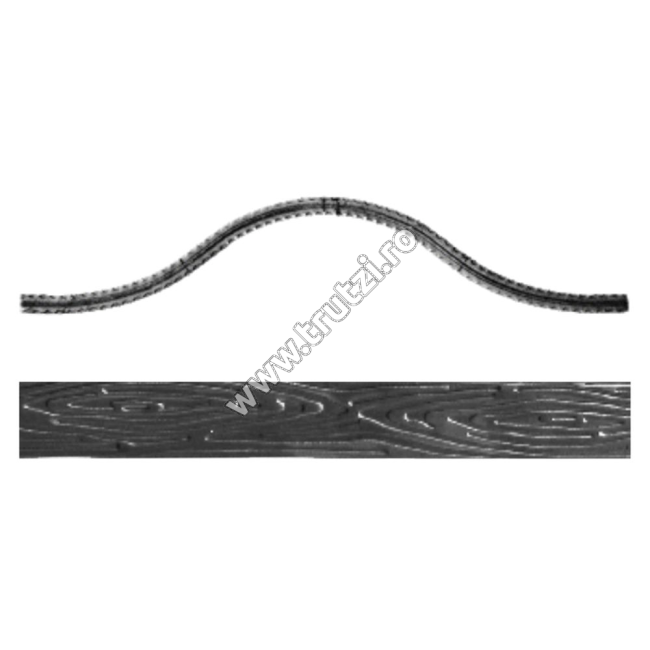 ARCADA "OMEGA" SECT. 25X5MM AMPRENTAT SCOARTA, H 210-220MM, L 1000MM