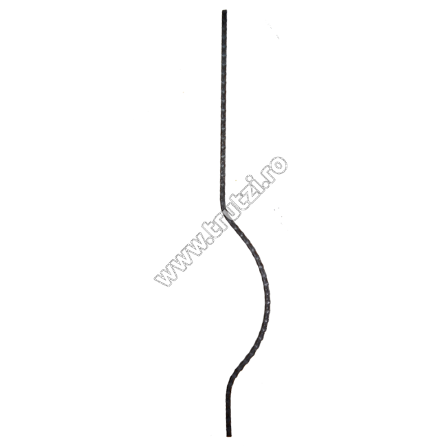 MONTANT CURBAT SECT. 12X12MM AMPRENTAT, INT. 110MM, H 900MM