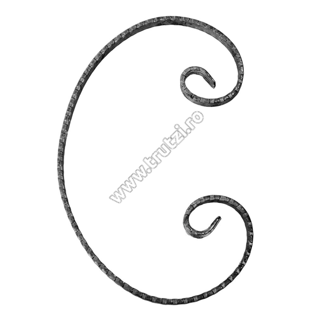 ELEMENT "C" SECT. 12X5MM AMPRENTAT CANT, H 250MM, L 160MM