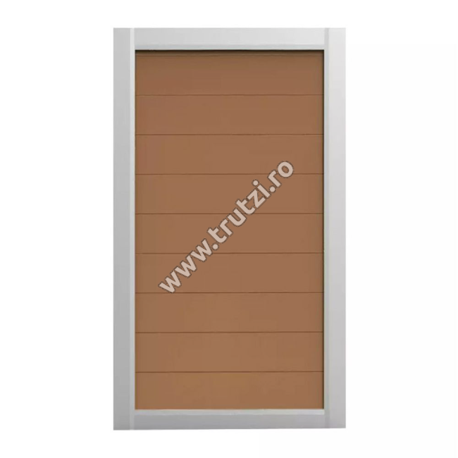 POARTA WPC TEC PRIVACY,H 1700MM,L 900MM,STALP 1800MM, RAMA ALUMINIU ARGINTIE