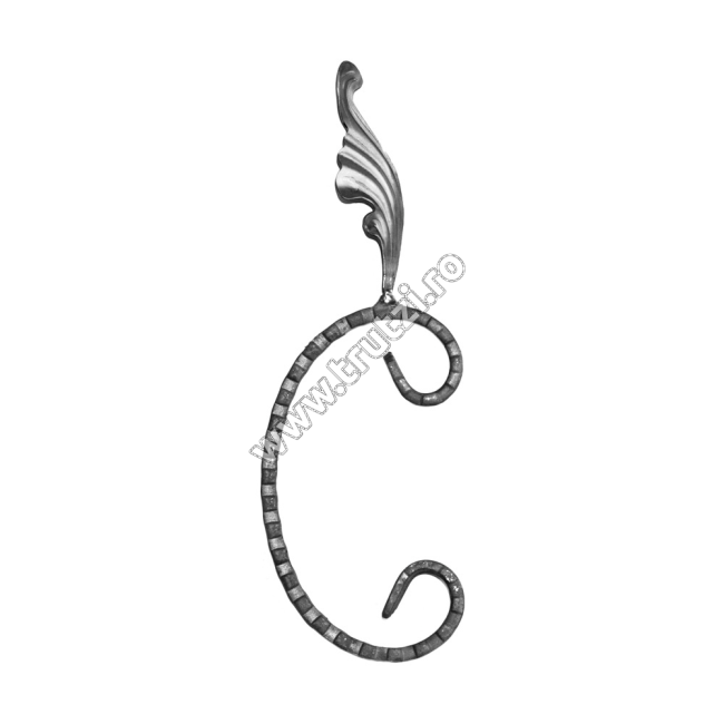 ELEMENT "C" CU FRUNZA SECT. 12X6MM AMPRENTAT CANT, H 210MM, L 70MM