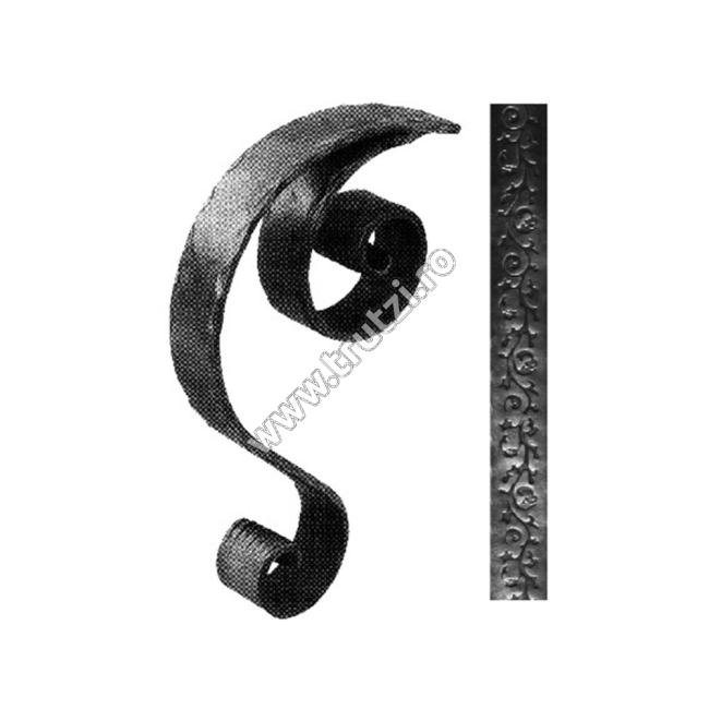 TERMINATIE MANA CURENTA SECT. 40X8MM AMPRENTAT FLOARE, H 500MM, L 300MM