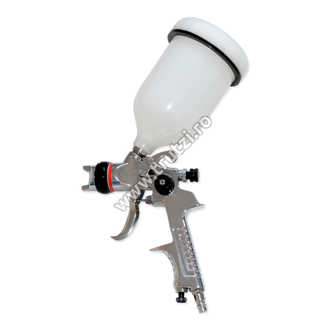PISTOL DE VOPSIT CU REZERVOR DE PLASTIC 0.6 L CU DUZA 1.4MM