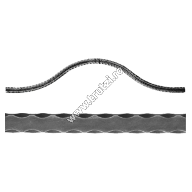 ARCADA "OMEGA" SECT. 40X4MM AMPRENTAT MARGINI, H 210-220MM, L 1000MM