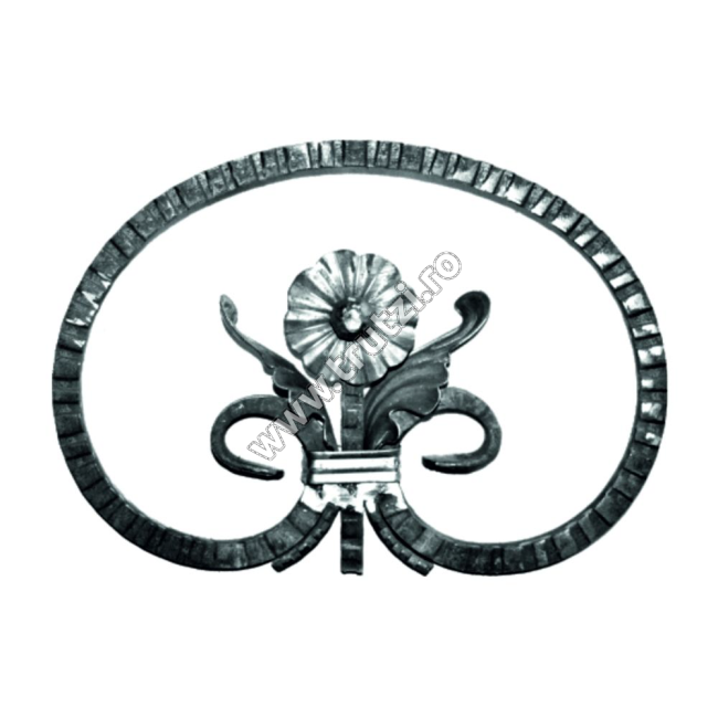 ELEMENT "C" CU FRUNZA SECT. 12X12MM AMPRENTAT TRANSVERSAL, H 210MM, L 290MM