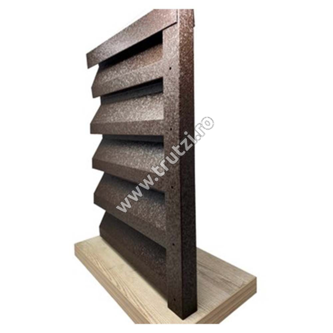 PROFIL U VERTICAL PERFORAT V-MAT STRUCTURAT, MARO RAL 8019