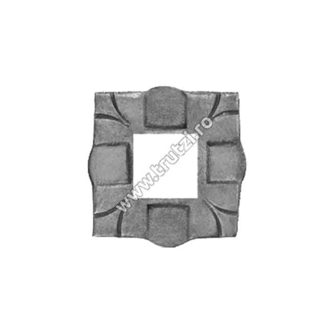 PLACUTA FORJATA PT. BALUSTRADA 110X110MM, GAURA 30X30MM, GR. 8MM